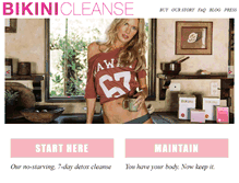 Tablet Screenshot of bikinicleanse.com